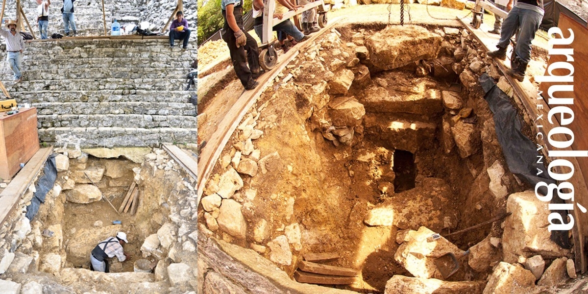 Descubren sistema de canales bajo el Templo de las Inscripciones de Palenque