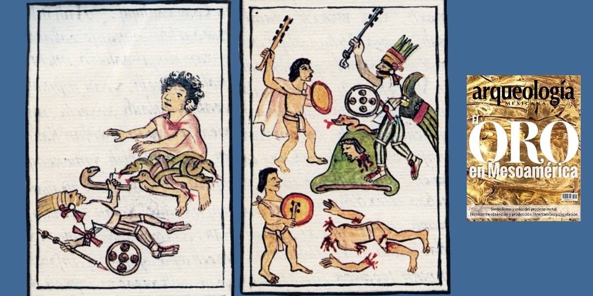  Huesos cruzados y corazones torcidos. Una ofrenda con insignias de oro al pie del Templo Mayor de Tenochtitlan