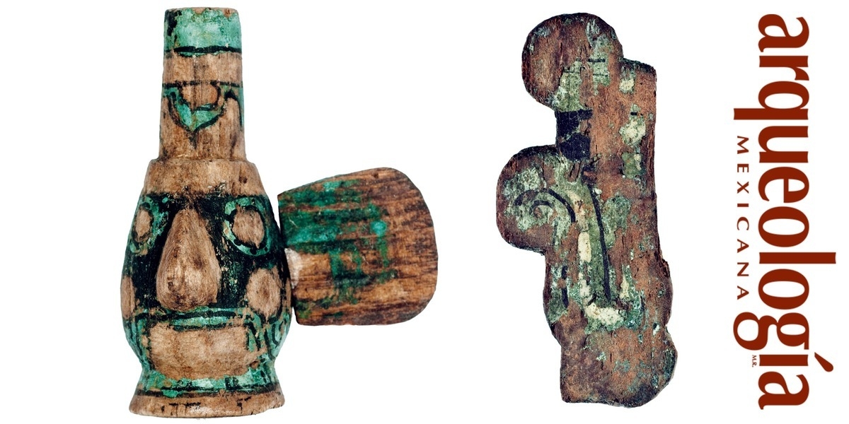 Objetos de madera localizados en el Templo Mayor de Tenochtitlan