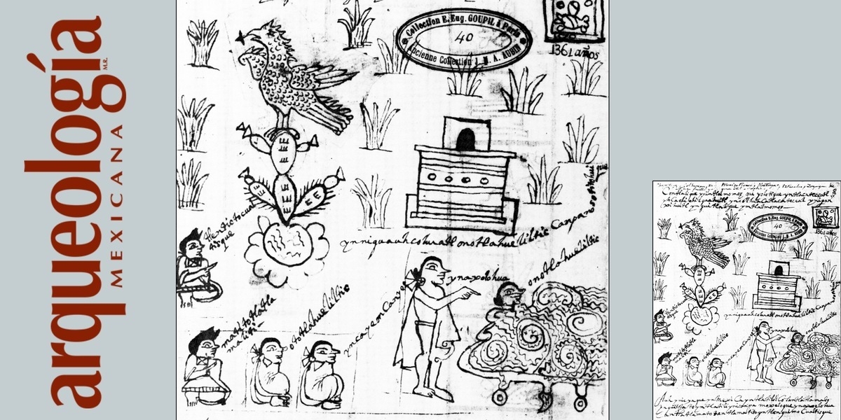 Una imagen de la fundación de México - Tenochtitlan en el Manuscrito 40 |  Arqueología Mexicana