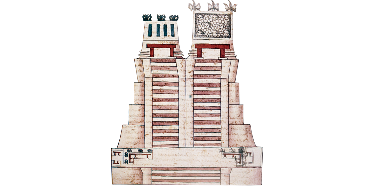 Templo Mayor de Tenochitlan. Lado de Tláloc