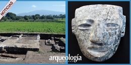 Nueva máscara de piedra en Teotihuacan 