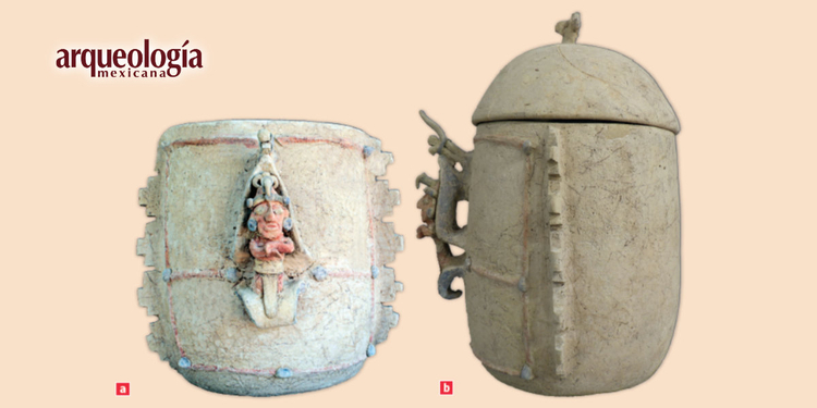 Una vasija con el dios del maíz en Campeche