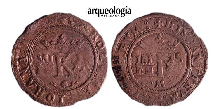 Monedas del siglo XVI en la ciudad de México