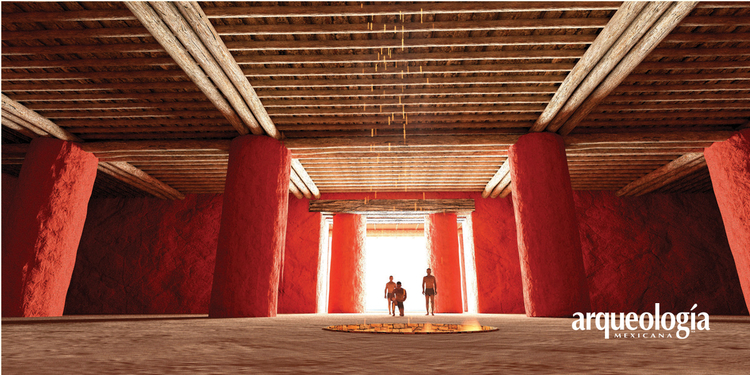 La construcción del Salón de las Columnas de La Quemada, Zacatecas